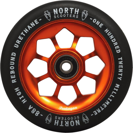North Pentagon Rolle 120mm Schwarz/Kupfer