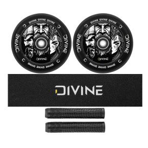 Set 2 Stück Divine 120 mm Hollowcore Rollen + Divine Griptape + Divine Griffe