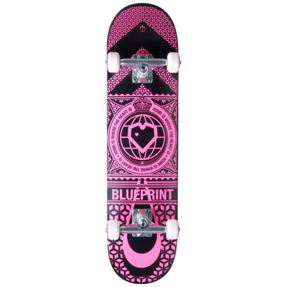 Blueprint Home Heart Skateboard Komplet (7.75"|Rosa)
