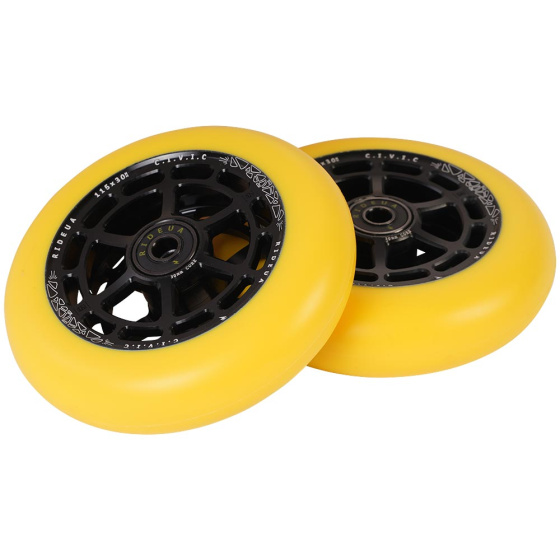 UrbanArtt Civic Rollen 115x30mm Schwarz/Gelb Rot 2Stk