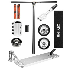 Freestyle-Scooter Custom Divine Street 6" 580 mm silber