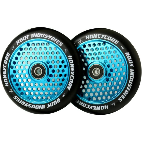 Root Industries Honeycore Rollen schwarz 120mm 2 Stück Sky Blue