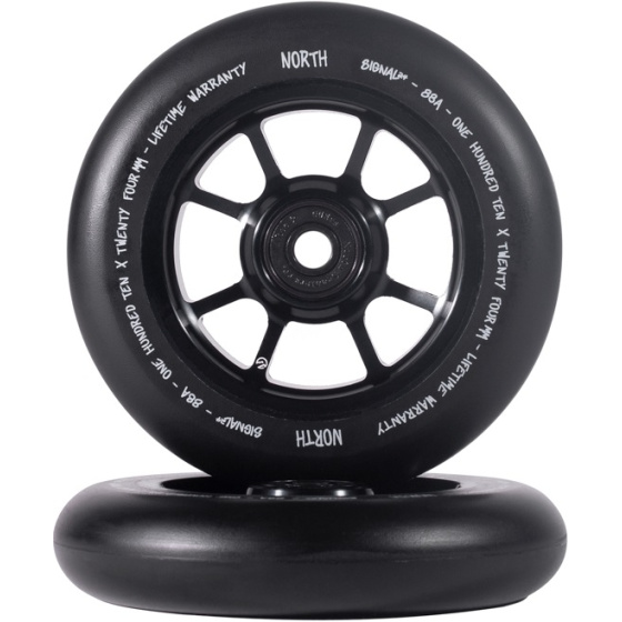 North Signal V2 Rollen 110x24mm Matte Black/Black Pu