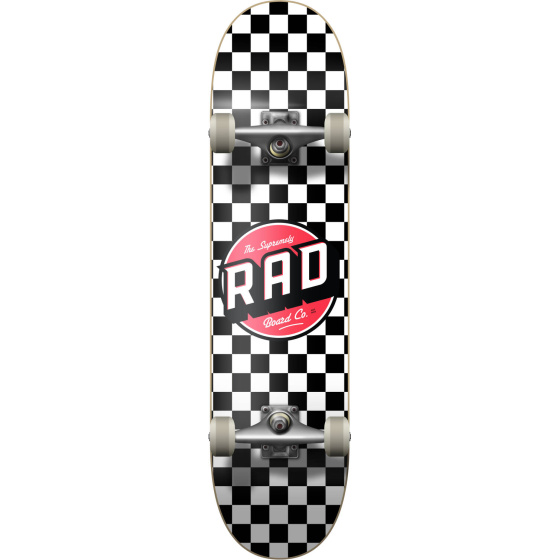 Skateboard RAD Checkers 8" Checkers Schwarz