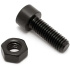 TLC Titanium BMX Sattelstützenklemme Schraube und Mutter (Schwarz)