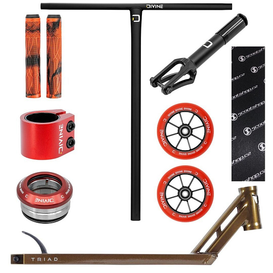 Freestyle-Scooter Custom Divine X Triad Psychic V2 520mm Hellion rot