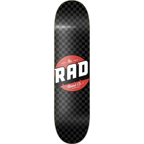 RAD Checker Skateboard Deck (7.75"|Schwarz/Grau)