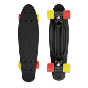 Skateboard FIZZ BOARD Schwarz, Rot-Gelb PU, schwarz