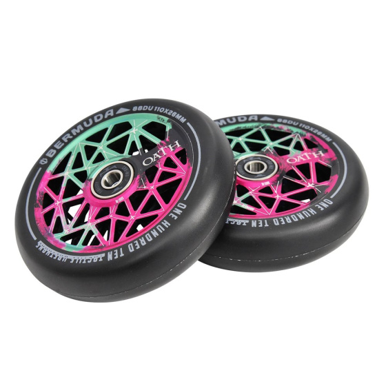 Oath Bermuda Rollen 110mm Grün/Rosa/Schwarz 2 Stück