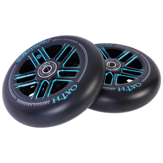 Oath Binary Rollen 115x30mm Schwarz/Blau 2 Stück