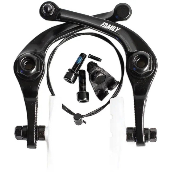 Family Forged Alloy BMX U-Bremse (Schwarz/Klare Beläge)