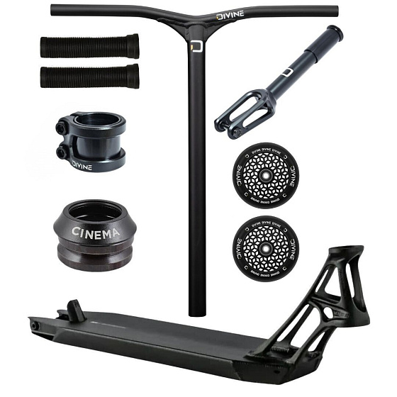 Freestyle-Scooter Custom Ethic × Divine Park – 460 × 130 mm / 110 × 24 mm / IHC – schwarz