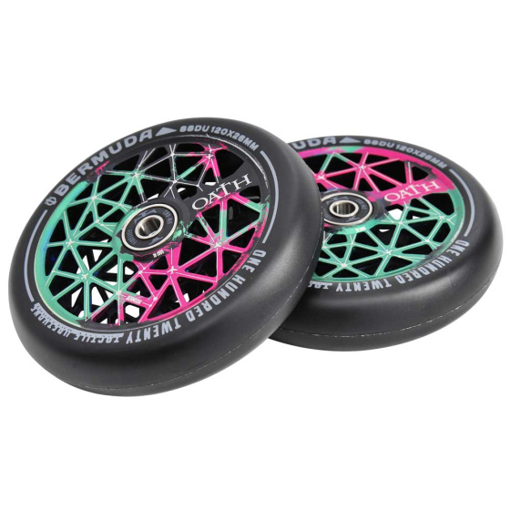 Oath Bermuda Rollen 120mm Grün/Pink/Schwarz 2 Stück