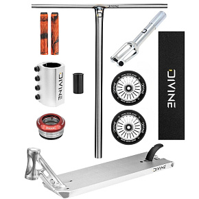 Freestyle-Scooter Custom Divine Street 6" 580 mm silber