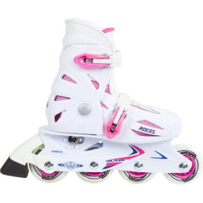 Roces Orlando III Inlineskates Mädchen (Weiß/Rosa|25-29)