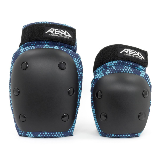 REKD Jugend Heavy Duty Doppel-Pad-Set - Schwarz / Blau - Klein