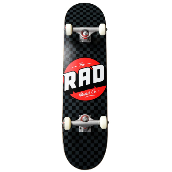RAD Checkers Progressive Skateboard Komplet (8"|Schwarz/Grau)