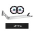 Set Deck Ethic Lindworm V4 600 mm RAW + 2 Stück Divine Rollen 110 mm Spoked Neochrome + Divine Logo Griptape