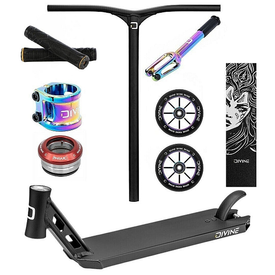 Freestyle-Scooter Custom Divine Park ALU Schwarz/Neochrome