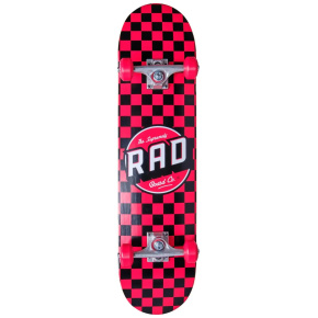 RAD Checkers Skateboard Komplett (7.75"|Rot) RAD Checkers Skateboard Komplett (7.75"|Rot)