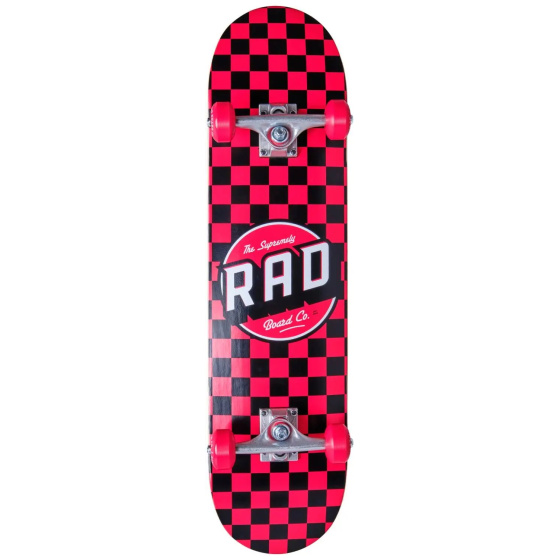 RAD Checkers Skateboard Komplett (7.75"|Rot)