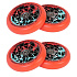 Verpackung 1+1 Rollen Oath Bermuda 110mm Schwarz/Teal/Rot 4 Stück