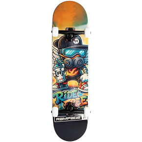 Rampage Ride Free Grafitti Skateboard Komplet (8"|Black Trucks) Rampage Ride Free Grafitti Skateboard Komplet (8"|Black Trucks)