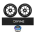 Set 2 Stück Divine 110 mm Spoked Rollen schwarz + Divine Griptape + Divine Headset
