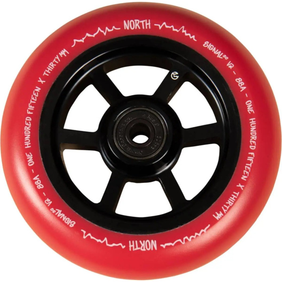North Signal V2 Rollen 115x30mm Schwarz/Rot Pu