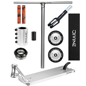 Freestyle-Scooter Custom Divine Street 6" 580 mm silber