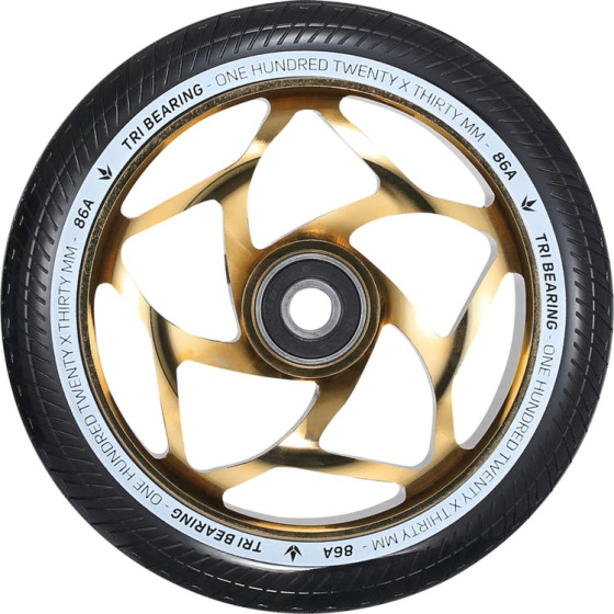 Blunt Tri Bearing Rolle 120x30mm gold