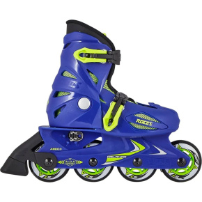 Roces Orlando III Kinder Inlineskates (Blau/Limette|30-35)