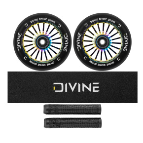 Set 2 Stück Divine Rollen 110 mm Turbo Neochrome + Divine Griptape + Divine Griffe