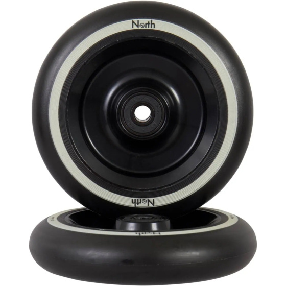 North Fullcore Rollen 110x24mm Matte Black/Black 2 Stück