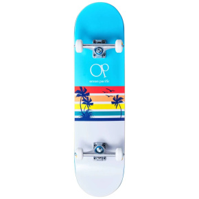 Skateboard Ocean Pacific Sunset 8.25" Weiß/Blau