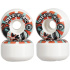 Hydroponischer mexikanischer Schädel 2.0 Skateboard-Rollen 4er-Set (52mm|Weiß/Rot)