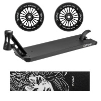 Set Deck Divine Forget Street 6" 560 mm schwarz + 2 Stück Rollen Divine 110 mm Turbo schwarz + Divine Nyx Griptape