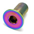 TLC Hollow Titanium BMX Crank Spindle Schraube (Regenbogen)