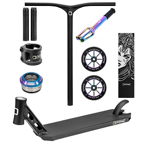 Freestyle-Scooter Custom Divine Park ALU Schwarz/Neochrome