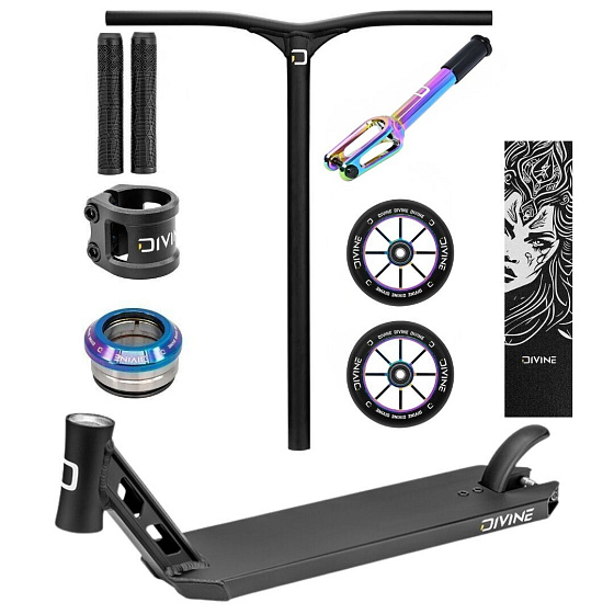 Freestyle-Scooter Custom Divine Park ALU Schwarz/Neochrome