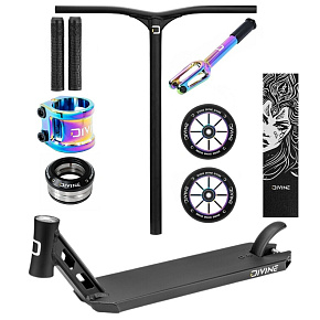 Freestyle-Scooter Custom Divine Park ALU Schwarz/Neochrome