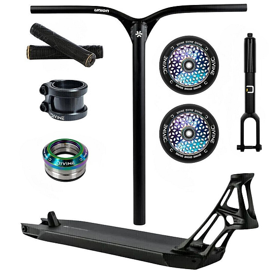 Freestyle-Scooter Custom Ethic × Divine Park – 460 × 130 mm / 110 × 24 mm / IHC – schwarz