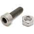 TLC Titanium BMX Sattelstützenklemme Schraube und Mutter (Natural)