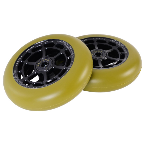 UrbanArtt Civic Rollen 115x30mm Schwarz/Armeegrün 2 Stück