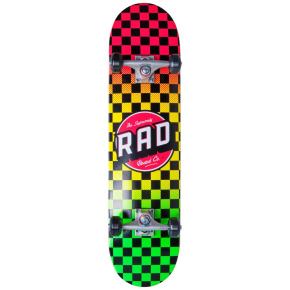 RAD Checkers Progressive Skateboard Komplett (8"|Rasta)