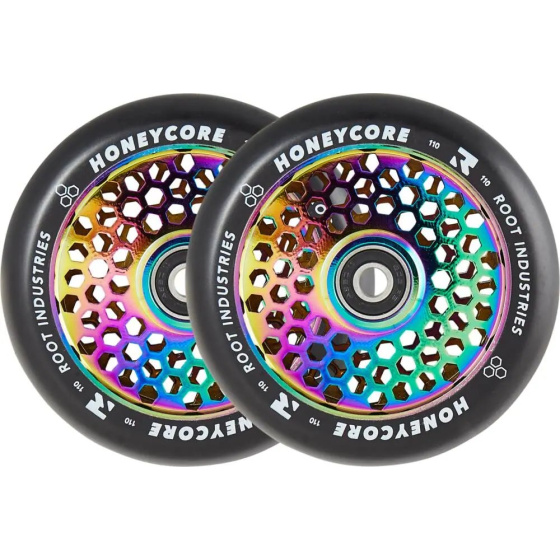 Root Industries Honeycore Rollen schwarz 110mm 2 Stück Neochrome