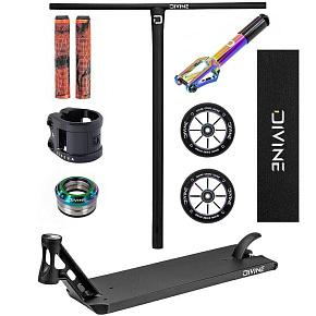Stunt-Scooter Custom Divine Street 6" Schwarz
