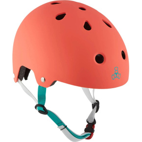 Triple Eight Dual Certified Skate Helm (L-XL|Tangerine Rubber)