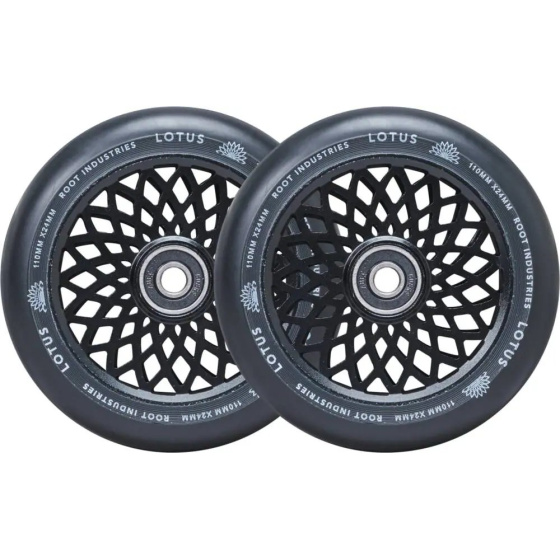 Root Lotus Rollen 110x24mm Schwarz/Schwarz 2 Stück
