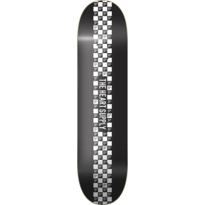 Heart Supply Check Stripe Skateboard Deck (8.25"|Schwarz)